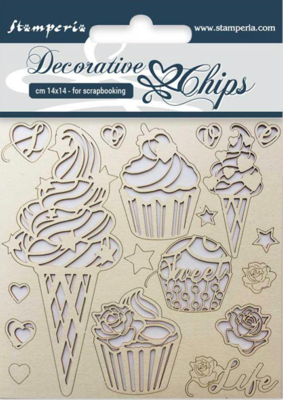 Stamperia Decorative Chips Ice Cream